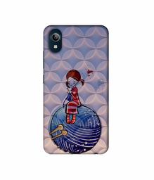 Amazon Brand - Solimo Designer Lady Vector Patternn 3D Printed Hard Back Case Mobile Cover for Vivo Y91i