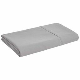 AmazonBasics Microfiber Flat Sheet, 275 x 275 + 10 cm - Dark Grey