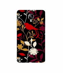 Amazon Brand - Solimo Designer Flower Bunch Pain On Cloth 3D Printed Hard Back Case Mobile Cover for OnePlus 3 / OnePlus 3T