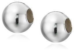 Ciondolo in argento Sterling, zirconia cubica AAA e pietra portafortuna per bambini,Set di 2 pezzi,Spacer Bead - Set of 2