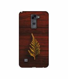 Amazon Brand - Solimo Designer Leaf on Wood 3D Printed Hard Back Case Mobile Cover for LG Stylus 2