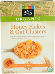 365 Everyday Value, Organic Honey Flakes & Oat Clusters, 12 oz