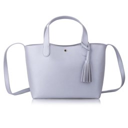 The Lovely Tote Co. Women's Tassel Top Handle Purse, Silver