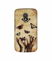 Amazon Brand - Solimo Designer Butterflies 3D Printed Hard Back Case Mobile Cover for Motorola Moto G 2nd Generation