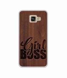 Amazon Brand - Solimo Designer Girl Boss On Wood UV Printed Soft Back Case Mobile Cover for Samsung Galaxy A5 (2016)