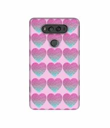 Amazon Brand - Solimo Designer Sparkle Heart Texture 3D Printed Hard Back Case Mobile Cover for LG V20