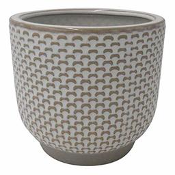 Amazon Brand – Stone & Beam Textured Stoneware Planter, 7.5