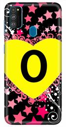 Amazon Brand - Solimo Designer Heart Pattern Alphabet-O 3D Printed Hard Back Case Mobile Cover for Samsung Galaxy M21 / M30s