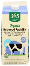 365 EVERYDAY VALUE Organic Reduced Fat 2% Milk, 64 FZ