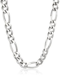 Men's Sterling Silver Italian Solid Figaro Link-Chain Necklace