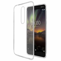 Amazon Brand - Solimo Mobile Cover for Nokia 6.1 (Soft & Flexible Back Case), Transparent