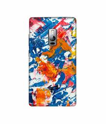 Amazon Brand - Solimo Designer Wax Color Mash On Canvas 3D Printed Hard Back Case Mobile Cover for OnePlus 2