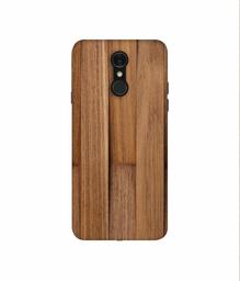 Amazon Brand - Solimo Designer Wooden Art 3D Printed Hard Back Case Mobile Cover for LG Q7