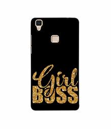 Amazon Brand - Solimo Designer Sparkle Girl Boss 3D Printed Hard Back Case Mobile Cover for Vivo V3