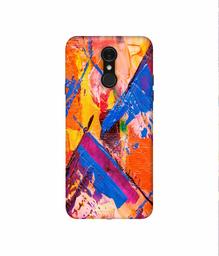 Amazon Brand - Solimo Designer Barfi Shape Multicolor Texture 3D Printed Hard Back Case Mobile Cover for LG Q7