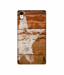 Amazon Brand - Solimo Designer Star Impression On Wood 3D Printed Hard Back Case Mobile Cover for Sony Xperia Z2