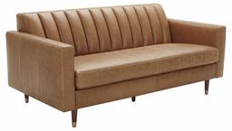 Amazon Brand – Rivet Damien Mid-Century Modern Channel-Backed Loveseat Sofa, 75