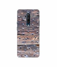 Amazon Brand - Solimo Designer Wooden Blocks Check 3D Printed Hard Back Case Mobile Cover for OnePlus 7T Pro