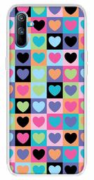 Amazon Brand - Solimo Designer Multicolor Heart Pattern Printed Soft Back Case Mobile Cover for Realme C3