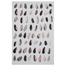 Amazon Brand – Rivet Abstract Black, Silver, Pink Canvas Print, 24