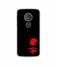 Amazon Brand - Solimo Designer Red Moon UV Printed Soft Back Case Mobile Cover for Motorola Moto G6 Play/Motorola Moto E5