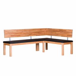 Marca Amazon - Alkove Hayes - Banco de rincón de polipiel, 205,4 x 155,4 x 55,5 cm, madera de haya