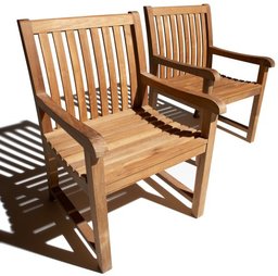 Strathwood Blake Teak Lounge Armchair, 2 Pack