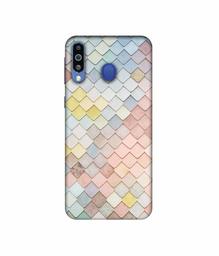 Amazon Brand - Solimo Designer Small Squre Texture 3D Printed Hard Back Case Mobile Cover for Samsung Galaxy M21