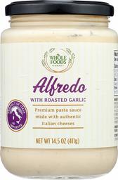 Whole Foods Market Alfredo Sauce with Roasted Garlic, 14.5 oz