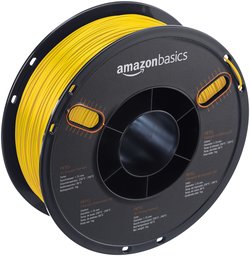 AmazonBasics PETG 3D Printer Filament, 1.75mm, Yellow, 1 kg Spool