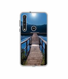 Amazon Brand - Solimo Designer Wooden Beach UV Printed Soft Back Case Mobile Cover for Motorola One Macro