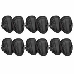 AmazonCommercial Gel-Foam Soft Cap Work Knee Pads, 9 in, Black, 6 pair