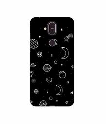 Amazon Brand - Solimo Designer Solar System 3D Printed Hard Back Case Mobile Cover for Nokia 8.1