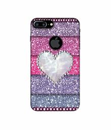 Amazon Brand - Solimo Designer Stone Heart 3D Printed Hard Back Case Mobile Cover for Apple iPhone 7 Plus (Logo Cut)