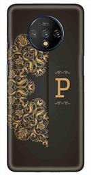 Amazon Brand - Solimo Designer Black Pattern Alphabet-P 3D Printed Hard Back Case Mobile Cover for OnePlus 7T