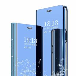 Amazon Brand - Solimo Protective Clear View flip Cover for Apple iPhone 11 Pro (Blue)