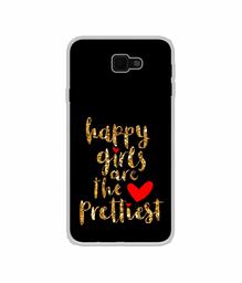 Amazon Brand - Solimo Designer Happy Girls are The Prettiest UV Printed Soft Back Case Mobile Cover for Samsung Galaxy J7 Prime