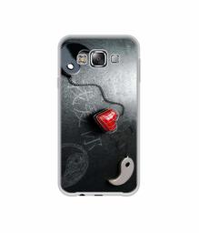 Amazon Brand - Solimo Designer Chinnese Yin and Yang UV Printed Soft Back Case Mobile Cover for Samsung Galaxy E5