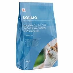 Solimo Alimento Secco Completo per Gatti Adulti con Pollo, Tacchino e Verdure - 1 Confezione da 3 Kg