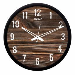 Amazon Brand - Solimo 12-inch Wall Clock - Desginer (Silent Movement, Black Frame), SC-1025