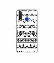 Amazon Brand - Solimo Designer Black Multi Patterns UV Printed Soft Back Case Mobile Cover for Vivo U20