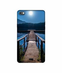 Amazon Brand - Solimo Designer Wooden Beach 3D Printed Hard Back Case Mobile Cover for Micromax Canvas Sliver 5 Q450