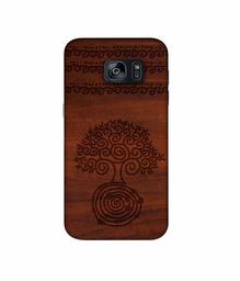 Amazon Brand - Solimo Designer Engraved Patten 3D Printed Hard Back Case Mobile Cover for Samsung Galaxy S7 Edge