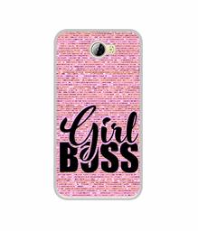 Amazon Brand - Solimo Designer Girl Boss On Pink Sparkle UV Printed Soft Back Case Mobile Cover for Huawei Honor Bee 4G