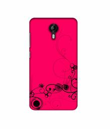 Amazon Brand - Solimo Designer Black Pattern on Pink 3D Printed Hard Back Case Mobile Cover for Micromax Canvas Nitro 4G E455