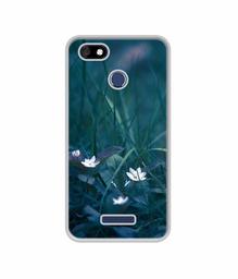 Amazon Brand - Solimo Designer White Flower UV Printed Soft Back Case Mobile Cover for Panasonic Eluga A4