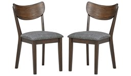 Amazon Brand – Rivet Mid-Century Curved-Back 2-Pack Dining Chairs