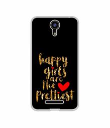 Amazon Brand - Solimo Designer Happy Girls are The Prettiest UV Printed Soft Back Case Mobile Cover for Comio C2