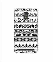 Amazon Brand - Solimo Designer Black Multi Patterns 3D Printed Hard Back Case Mobile Cover for Lenovo A6600