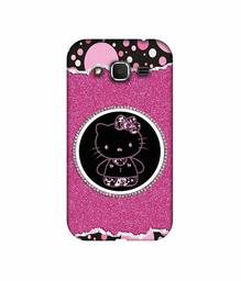 Amazon Brand - Solimo Designer Kitty with Glitter 3D Printed Hard Back Case Mobile Cover for Samsung Galaxy Core Prime